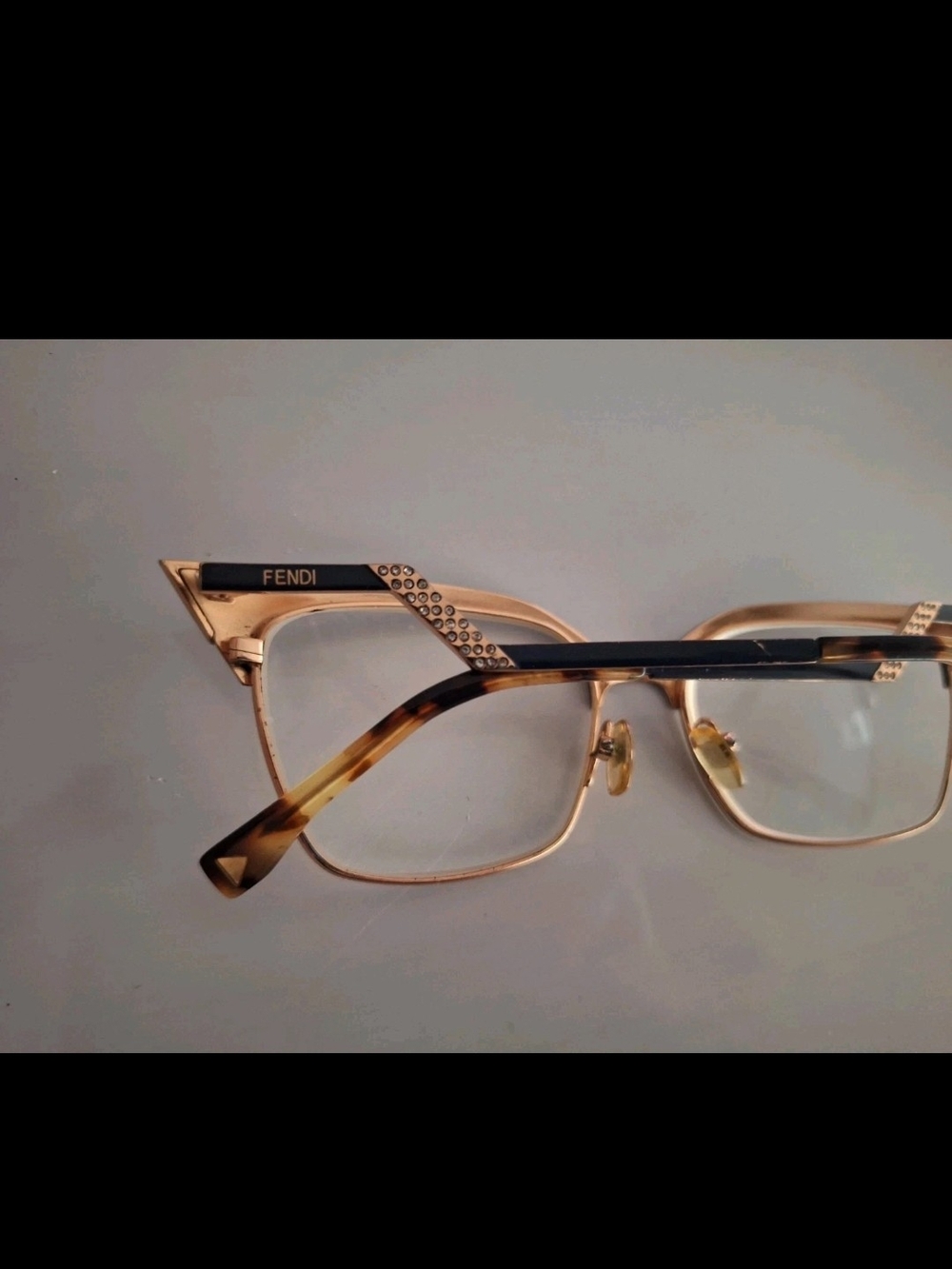 Fendi FF 0061 705 Eyeglasses Frames 54-16-140 Italy Glamour Art Deco Designer - Picture 3 of 7